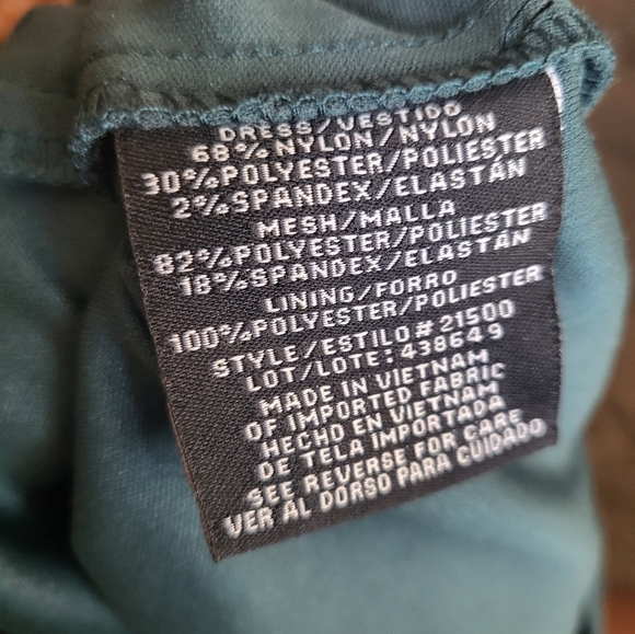 Nightway Green Sequin + Sparkle Mini Dress Size 14 With Mesh for Cleavage , with - Picture 3 of 6